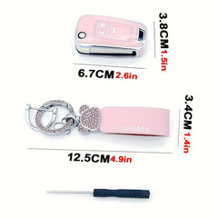 Artificial Diamond Car Keychain Leather Rope for Chevrolet Buick