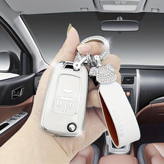 Artificial Diamond Car Keychain Leather Rope for Chevrolet Buick