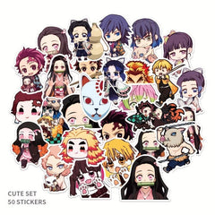 50pcs Ghost Slayer Blade Anime Stickers for Laptop PC Mobile Phones