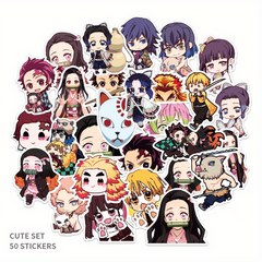 50pcs Ghost Slayer Blade Anime Stickers for Laptop PC Mobile Phones