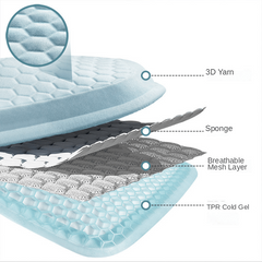 Car Seat Cushion Honeycomb Pad Gel Cooling Summer Cover Interior Accessories