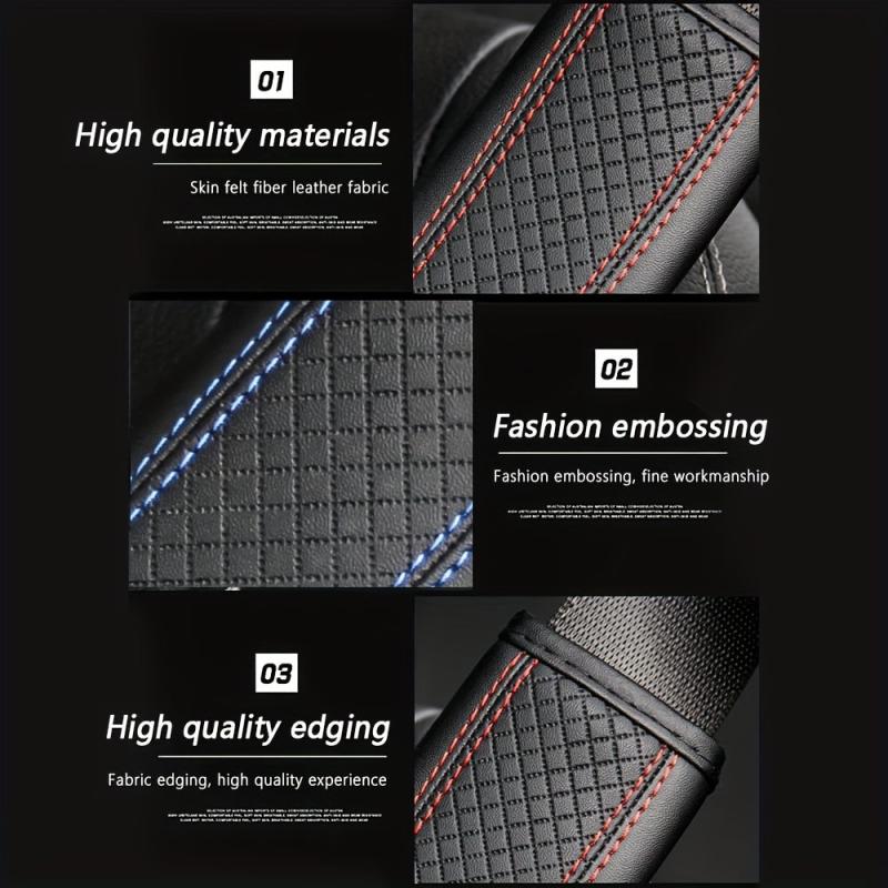 2pcs Car Seat Belt Cover Breathable Faux Leather Shoulder Pad for Men and Women
