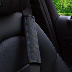 2pcs Car Seat Belt Cover Breathable Faux Leather Shoulder Pad for Men and Women