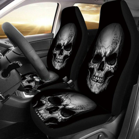 Car Interior Skull Print Seat Cover
