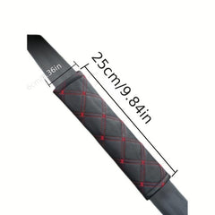 Car Seat Belt Shoulder Cover Pair PU Leather Breathable
