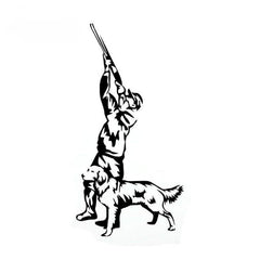 Hunter With Dog Car Body Sticker