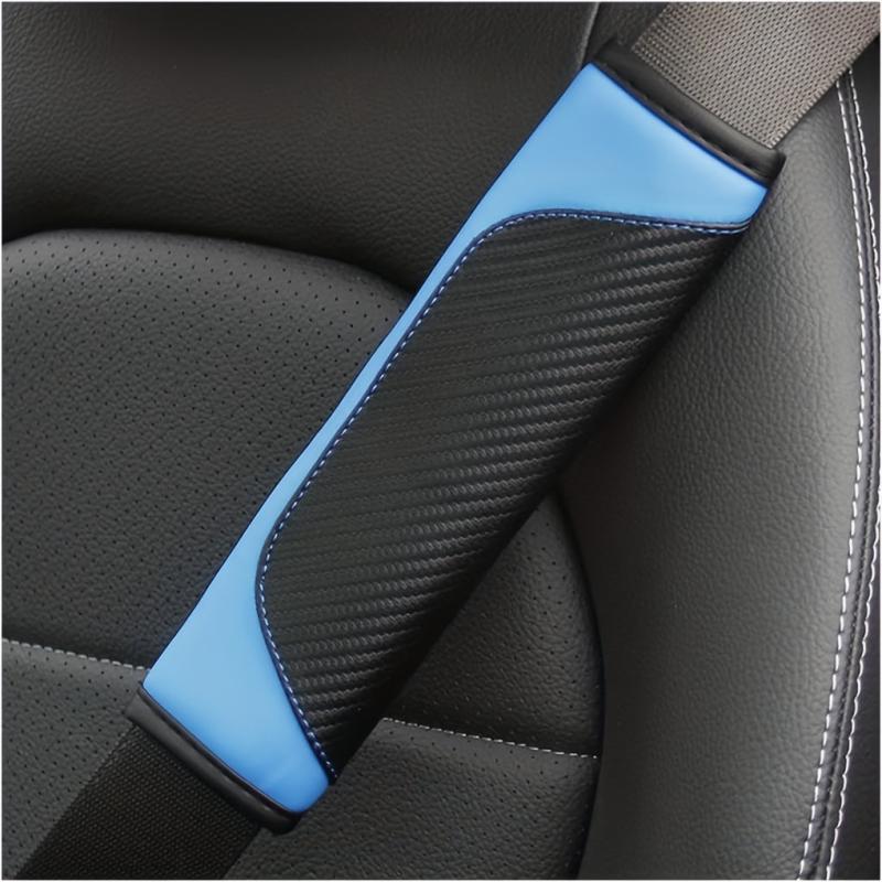 2pcs Carbon Fiber Car Seat Belt Covers for Men and Women
