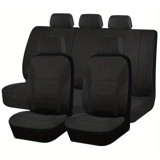 Universal Seat Covers 9pcs Set Airbag Safe Gray Pink Red