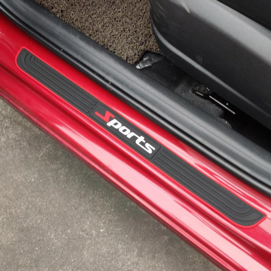 4pcs Universal Rubber Door Sill Protector Set