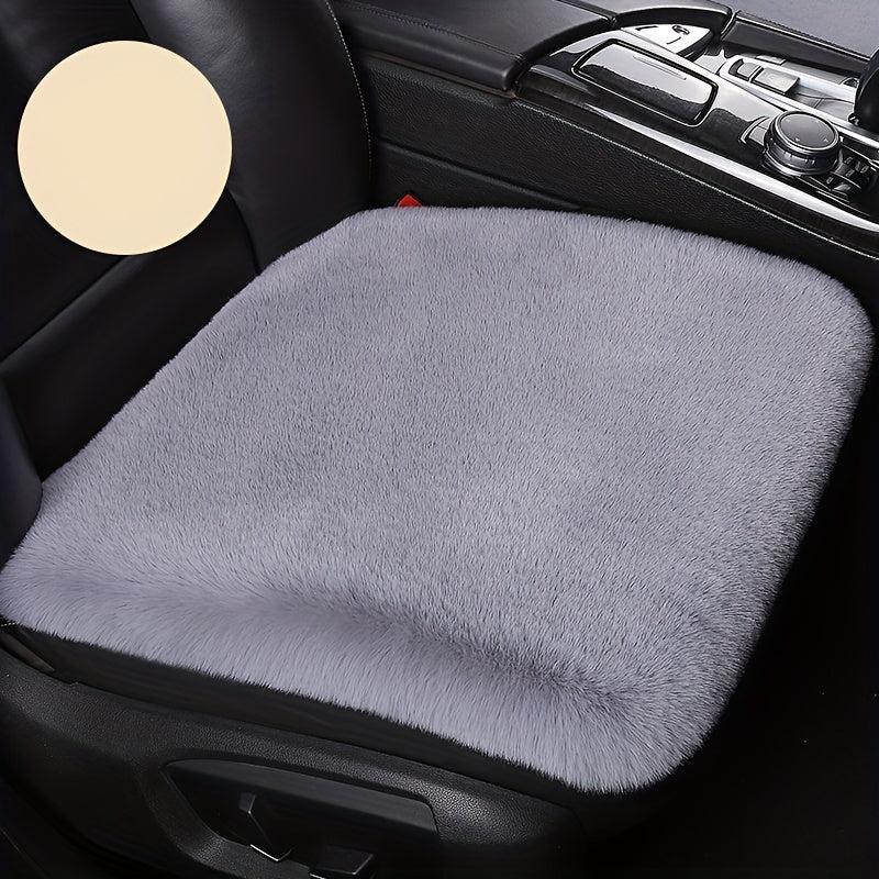 Car Seat Cushion Winter Plush Thick Wool Square Soft Wool Faux Rabbit Fur