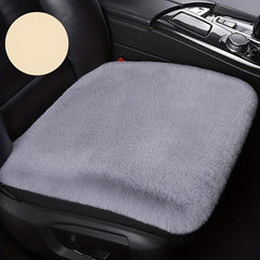 Car Seat Cushion Winter Plush Thick Wool Square Soft Wool Faux Rabbit Fur