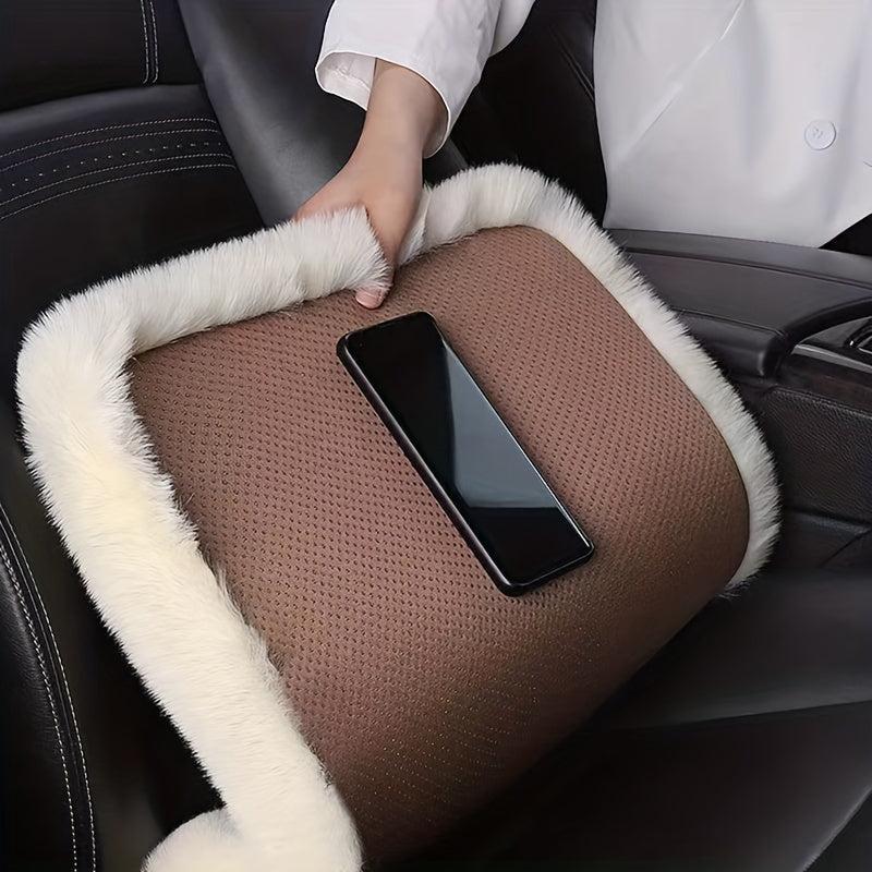 Car Seat Cushion Winter Plush Thick Wool Square Soft Wool Faux Rabbit Fur