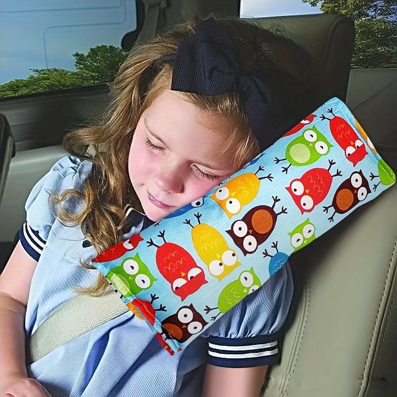Kids Car Safety Seat Belt Shoulder Covers - Non Slip Breathable - Four Seasons