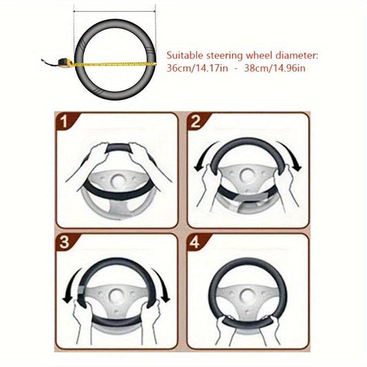 Winter Plush Steering Wheel Cover Three piece Set