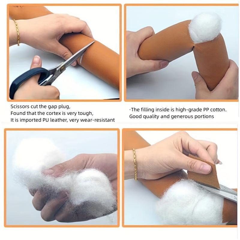 Car Seat Gap Plug Strips Anti-Leak Pads Brown 2 Packs