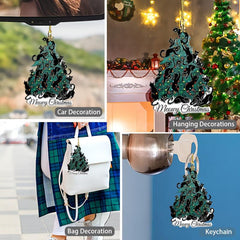 2D Acrylic Christmas Tree Cat Decoration for Car Bag and Keys