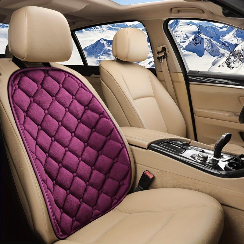 Plush Car Backrest Pad Soft Velvet Memory Foam Seat Protector
