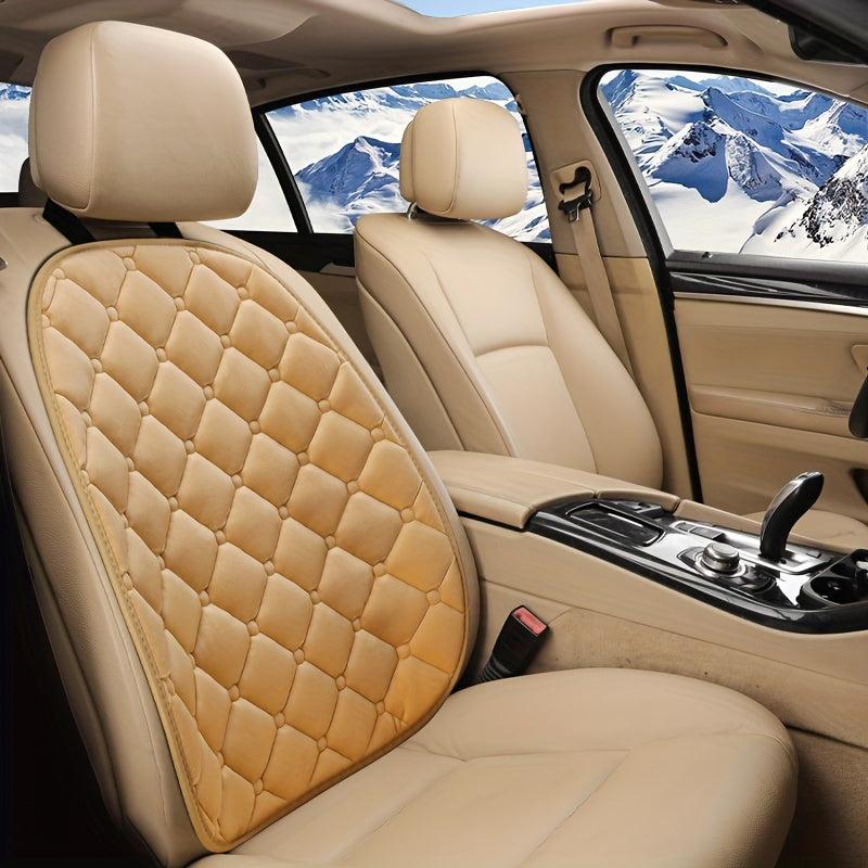 Plush Car Backrest Pad Soft Velvet Memory Foam Seat Protector