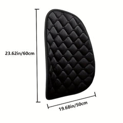 Plush Car Backrest Pad Soft Velvet Memory Foam Seat Protector