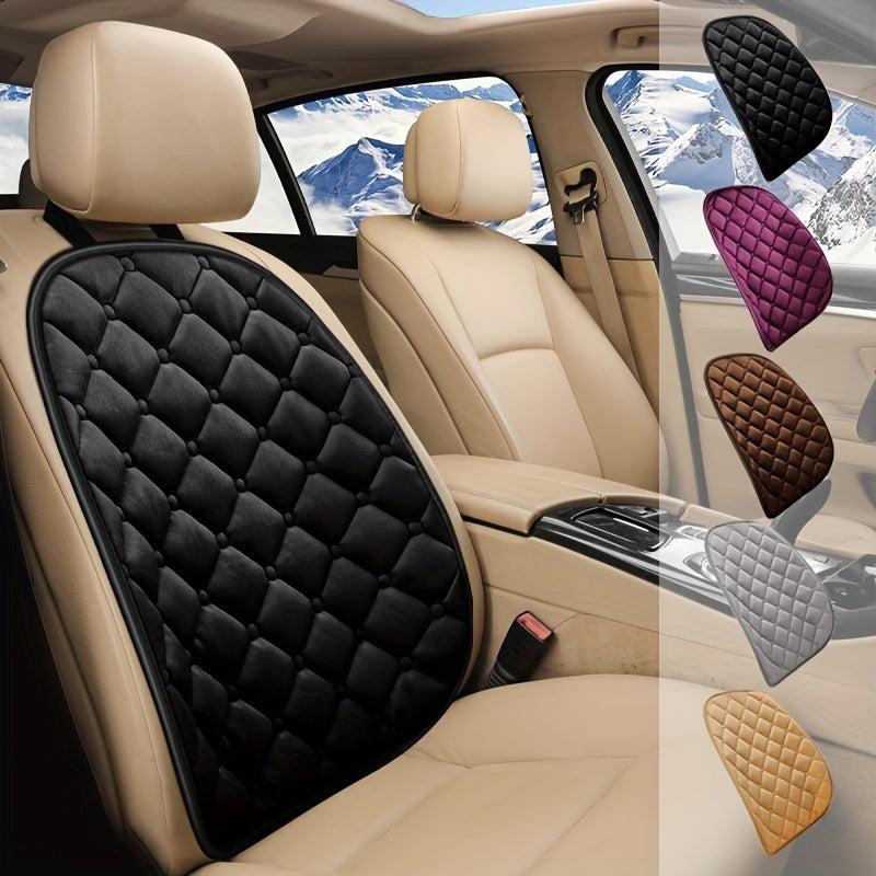 Plush Car Backrest Pad Soft Velvet Memory Foam Seat Protector