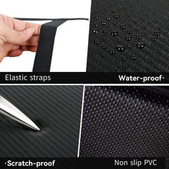 Car Console Pad Universal Armrest Cover Carbon Fiber PU Leather Auto Protector