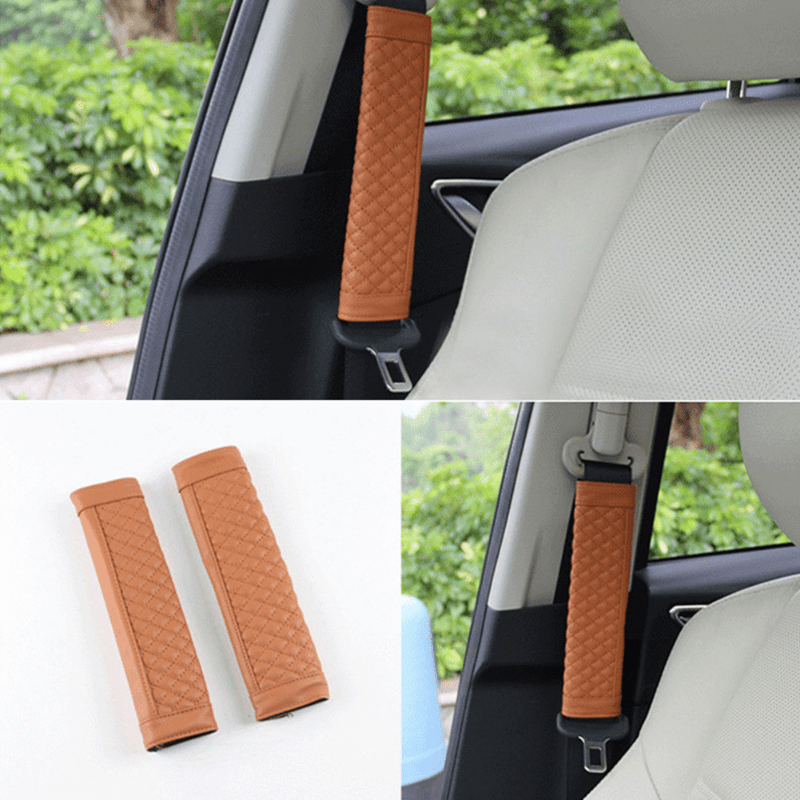 Universal Car Safety Seat Belt Faux Leather Pad Cover