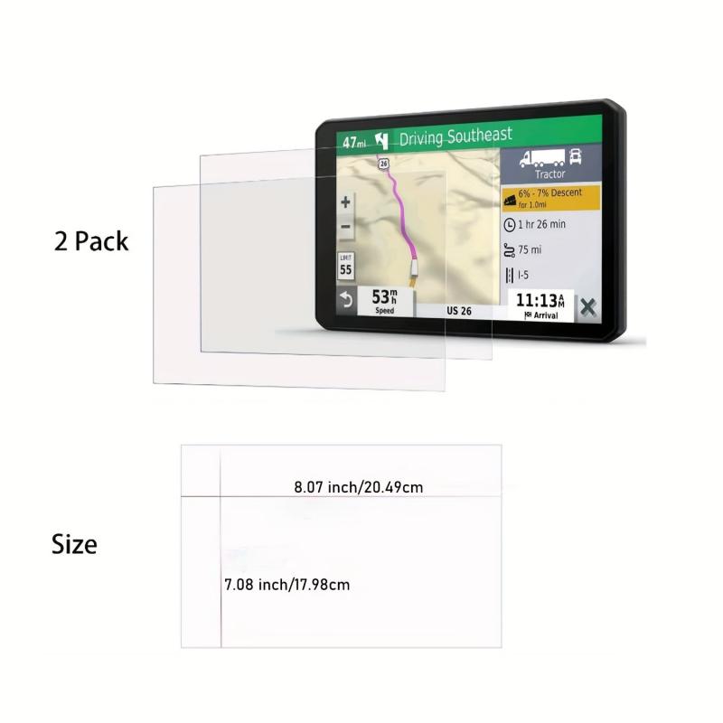 2pcs Universal Matte Screen Protector Mini Navigation Anti Glare 20.5 x 17.98 cm