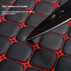 Car Seat Cushion w/ Backrest Universal Front Faux Leather Anti Slip Seat Cushion