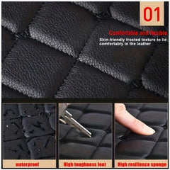 Universal Waterproof Car Mats Front/Rear Set Leather Carpet