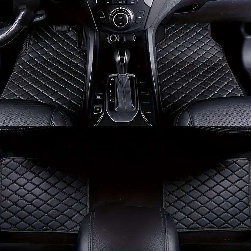 Universal Waterproof Car Mats Front/Rear Set Leather Carpet