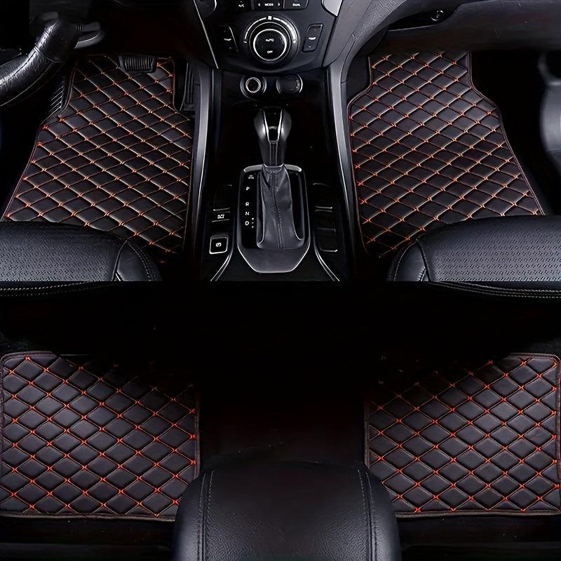 Universal Waterproof Car Mats Front/Rear Set Leather Carpet