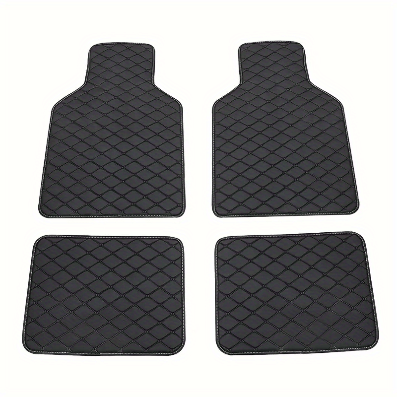 Universal Waterproof Car Mats Front/Rear Set Leather Carpet