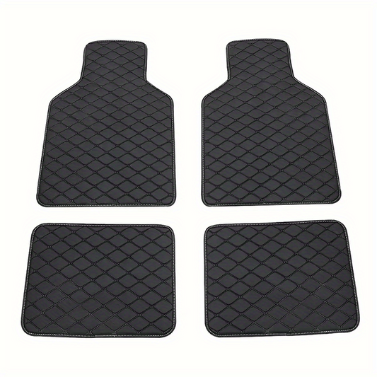 Universal Waterproof Car Mats Front/Rear Set Leather Carpet