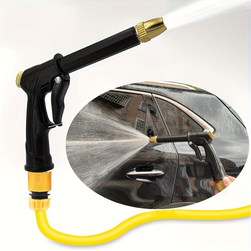 High Pressure Water Gun Portable Hose Nozzle Spray Adjustable Garden Car Pet Cle