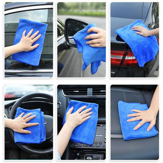 10pcs Microfiber Car Cleaning Towel for Automobile and Motorcycle Washing