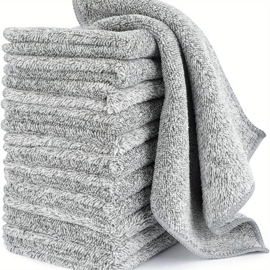 Absorbent Cleaning Cloth Fast Drying Tea Towels Bamboo Charcoal Fiber