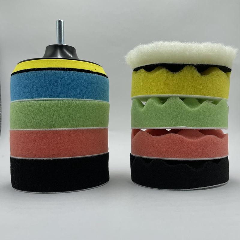 11pcs Polishing Sponge Pads Car Hand Waxing Sponge Pad Polishing Pad