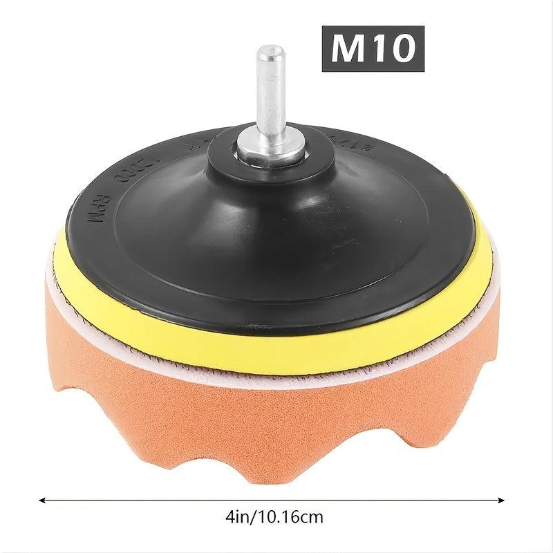 7pc Car Polishing & Waxing Kit - 4 Inch Sponge Pads