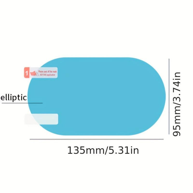 2pcs Rearview Mirror Rainproof Nano Film Sticker Water Repellent Film