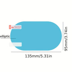 2pcs Rearview Mirror Rainproof Nano Film Sticker Water Repellent Film