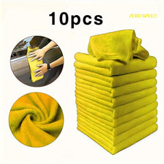 10 PCS Microfiber Car Cleaning Towel Glass Household Cleaning Small Towel