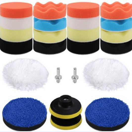 20-Piece Car Beauty Waxing Plate Set Polished Sponge Pad Self-Adhesive