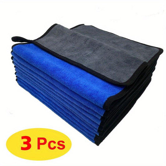 3pcs Car Washing Microfiber Towel Detailing Cleaning Cloth