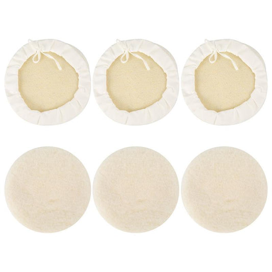 6Pcs 7in Polishing Buffer Pads Soft Wool & Wheel Polishing Pads Kit for Car