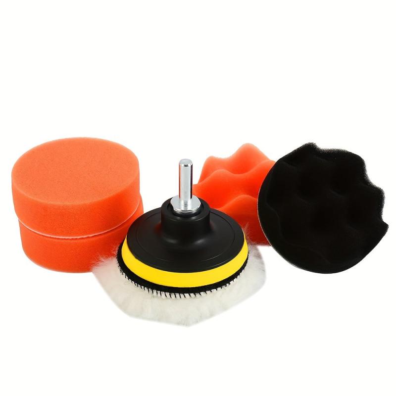 6pcs Car Polishing Pads Kit 7 62 Cm Professional Buffing Waxing Sealing