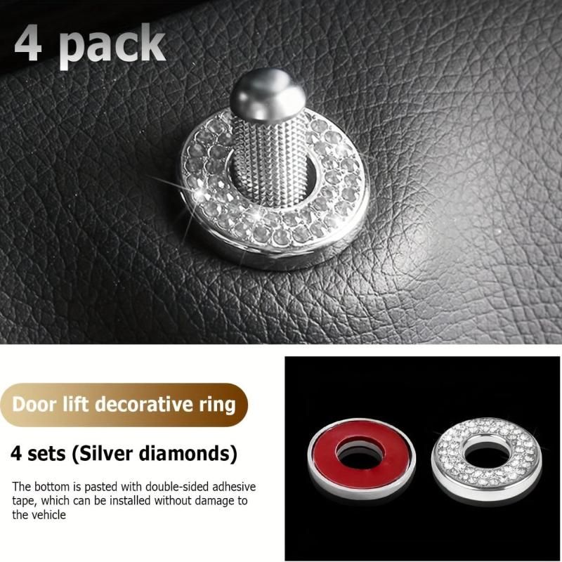 Bling Inner Door Lock Cover Stickers - Add Sparkle to Your Car Interior
