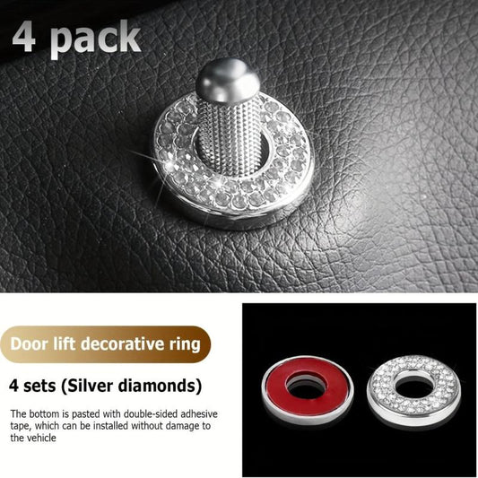 Bling Inner Door Lock Cover Stickers - Add Sparkle to Your Car Interior