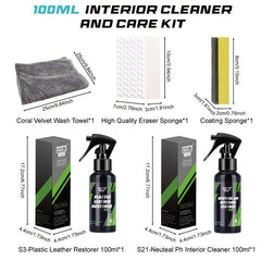 Hgkj Leather Conditioner & Cleaner Kit - Car Interior Plastic Refresher