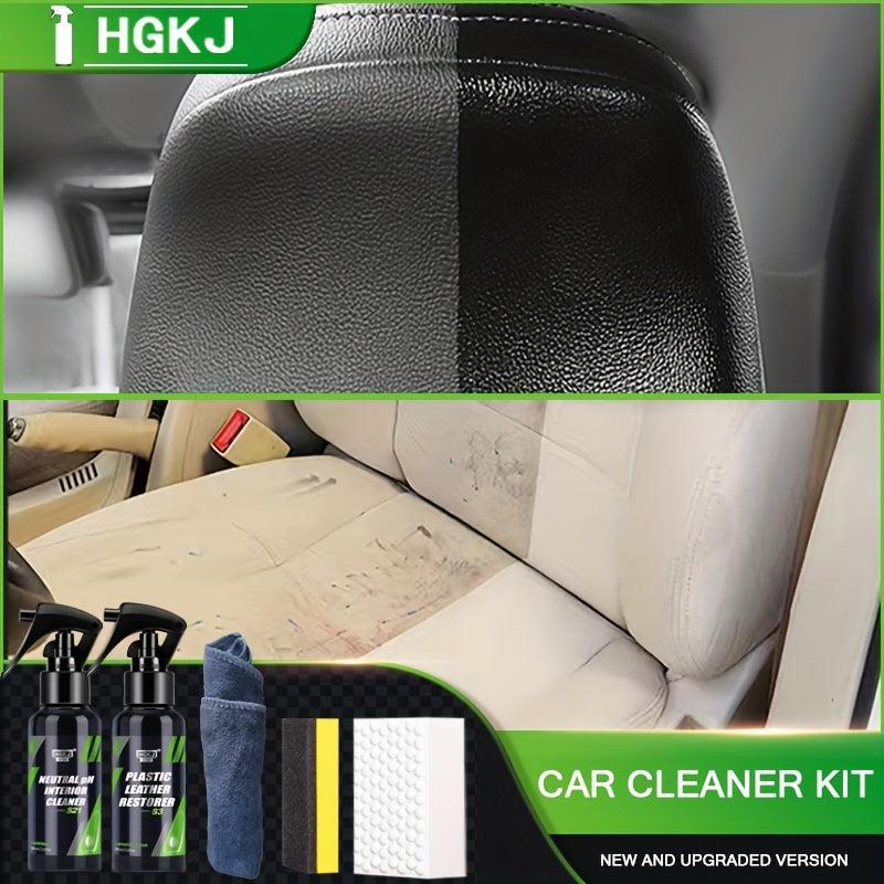 Hgkj Leather Conditioner & Cleaner Kit - Car Interior Plastic Refresher