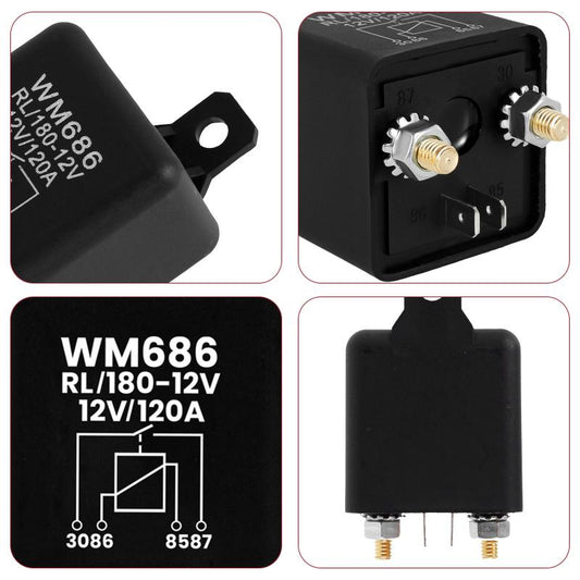 12V 120A High Current Starter Relay Strong Conductivity